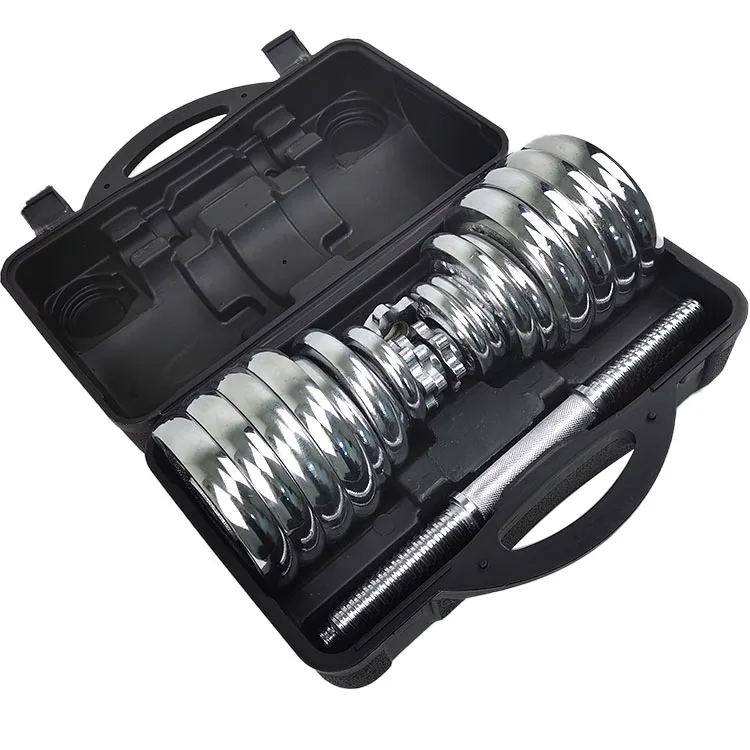 Electroplated red letter plastic rod dumbbell box set dumbbell pounds 15kg20kg30kg