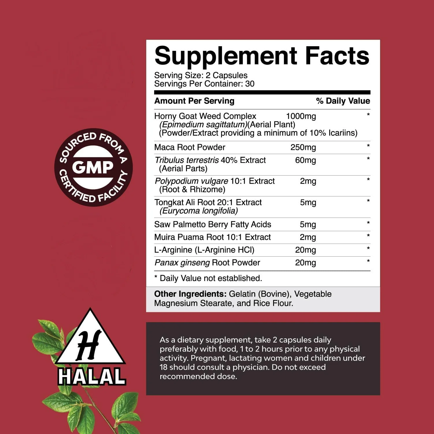 OEM Custom Label Horny Goat Weed Capsules With Maca Male Enhancing Supplement Maca Capsules Herbal Enhancement