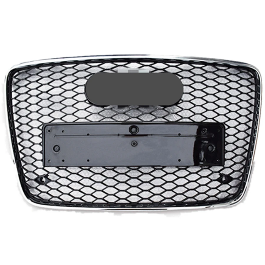 Front Sport Hex Mesh Honeycomb Hood Grill Black for Audi Q7 4L 2007-2015 Car-styling Accessories
