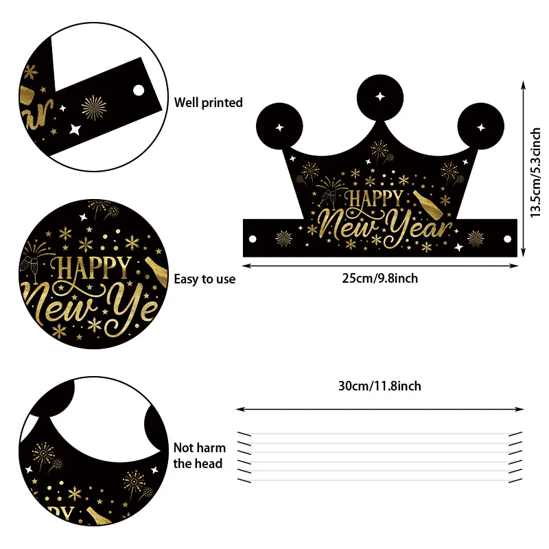 New year festival paper hat happy new year party carnival photo props decoration supplies