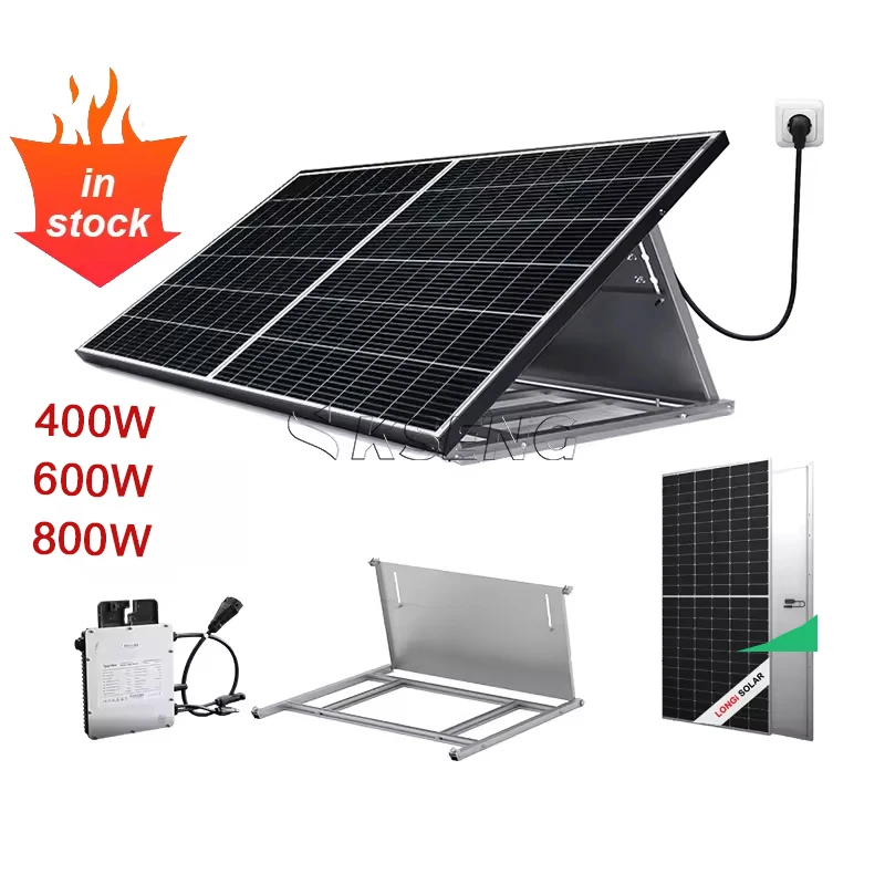 Eu Warehouse Balkonkraftwerk 400 Watt Easy Solar Kit Panneau Solaire Plug And Play 800W Balcony Power Plant Solar Balcony System