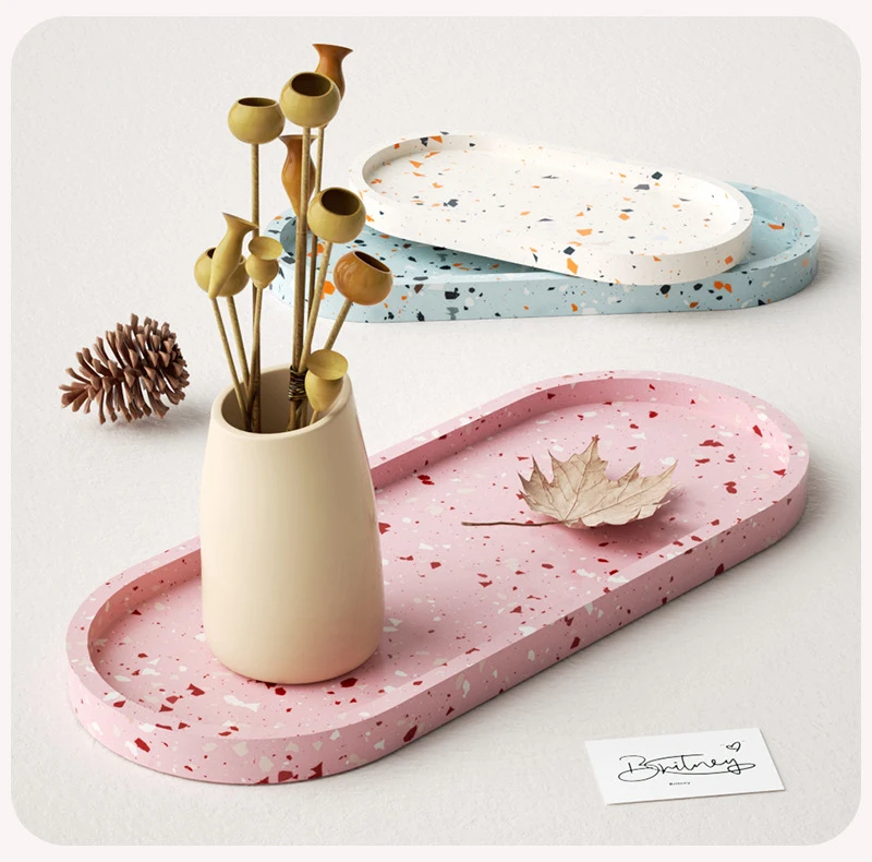 Early Riser Oval Tray Silicone Mold Resin Concrete Mold Storage Molds for Epoxy Resin Casting Jewelry Holder Mould Craft Decor