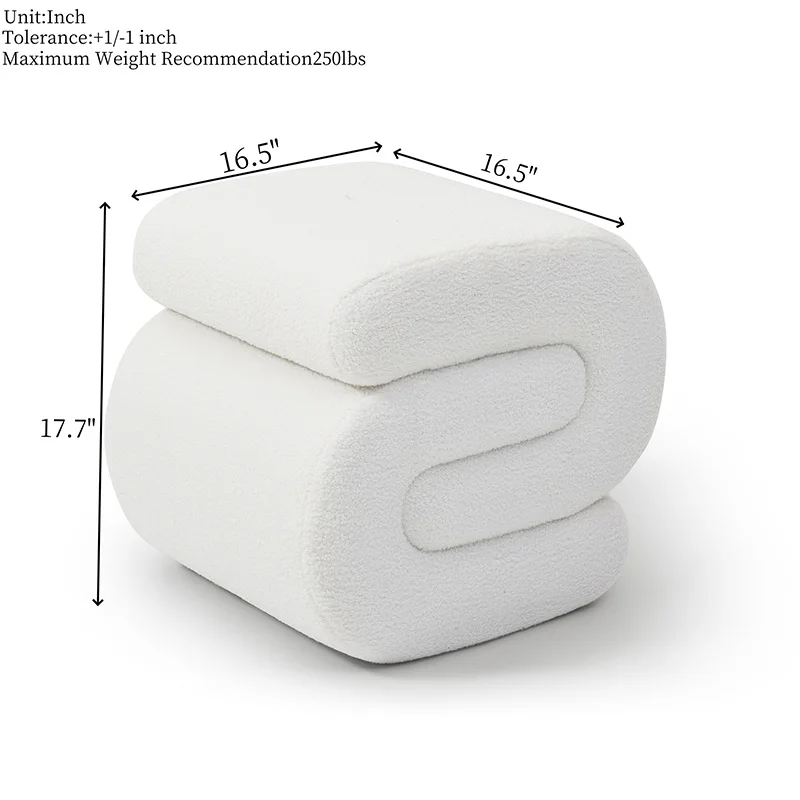 High Quality Minimalist Style Oem Factory Commercial Hotel ottoman stool For Bedroom And Living Room Furniture