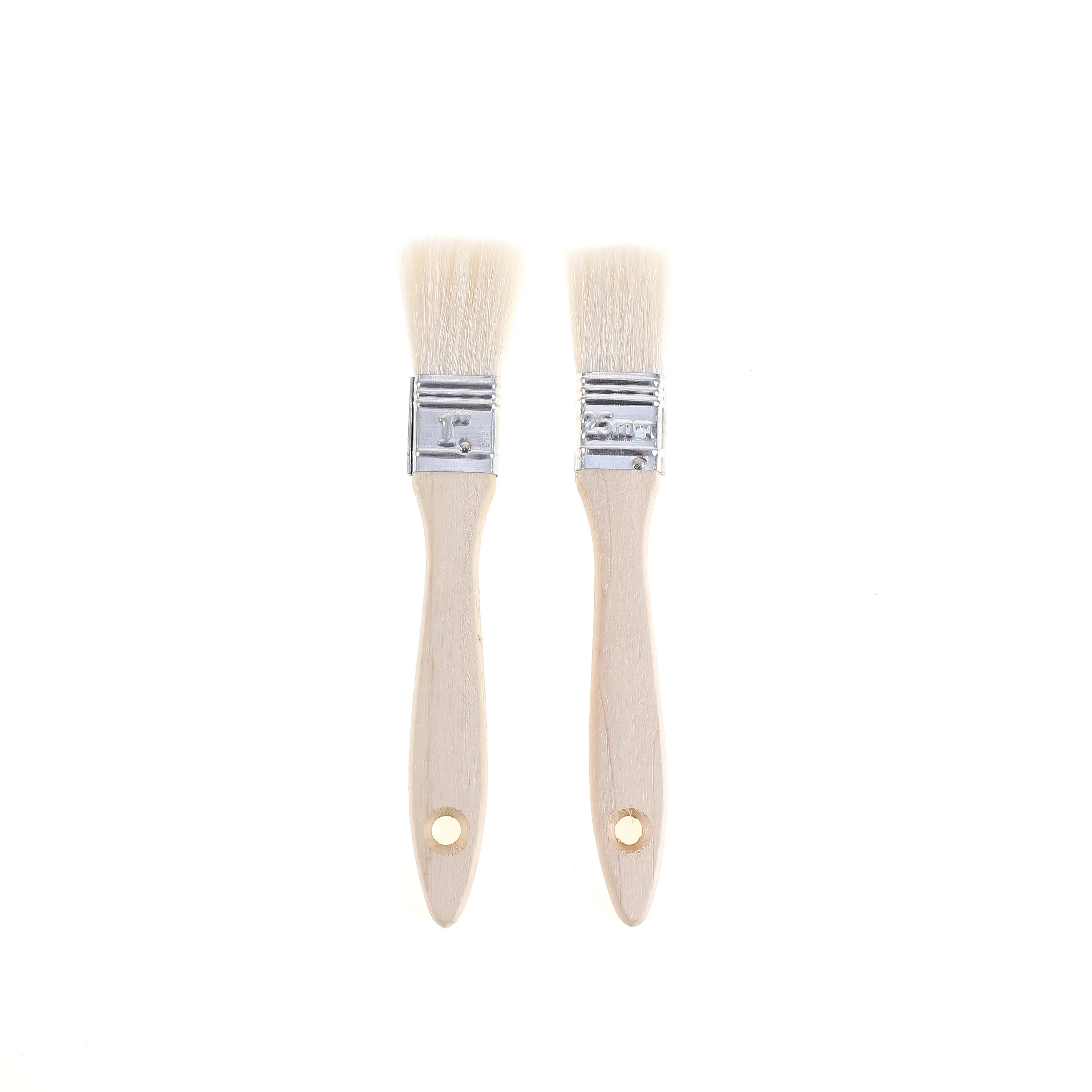HOTO Chinese 1 inch bristles brush, pig hair painting brush, quality paint brushes flat paint brush