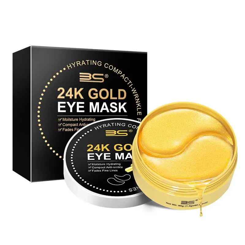 Hot Product Private Label 24K Gold Repair & Firming Eye Mask Patch Fading Fine Lines Improve Dark And Moisten Eye Skin