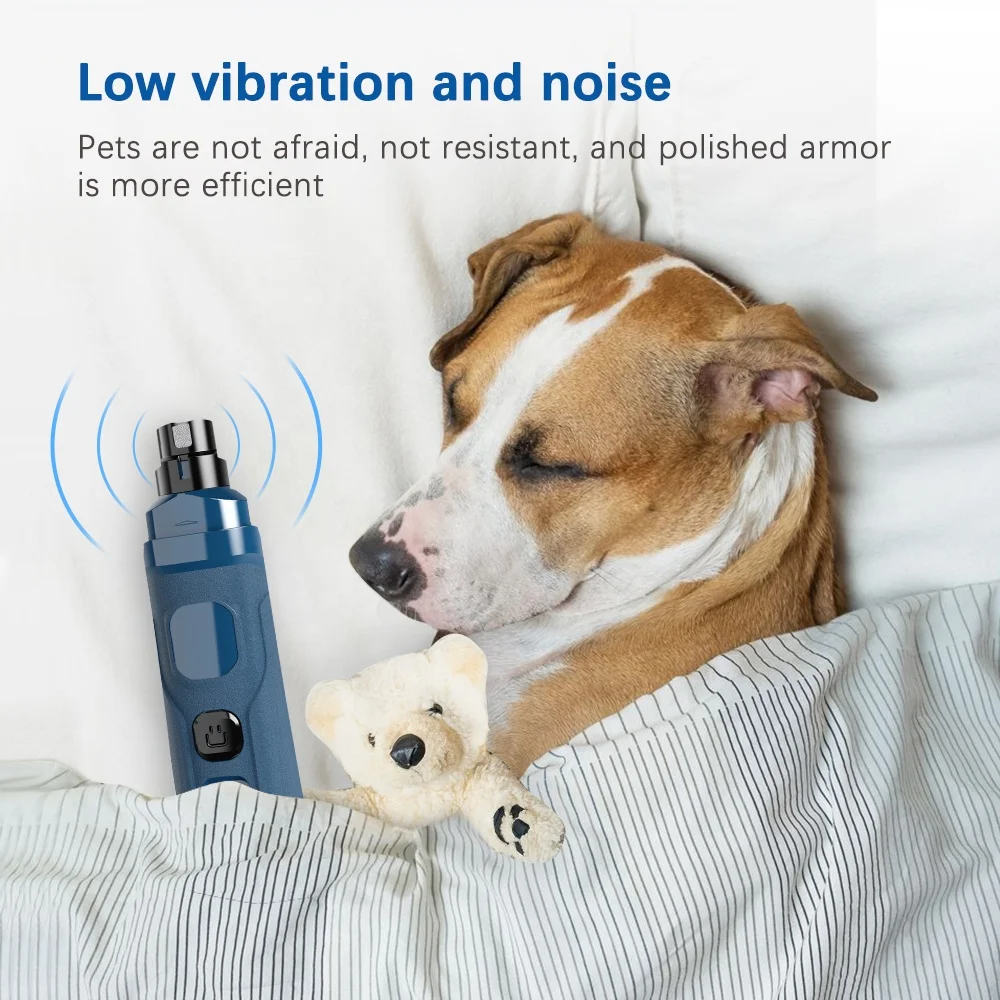 New Arrive Dog Nail Grinder Professional LED Lighting 2 Speed Rechargeable Pet Nail Trimmer