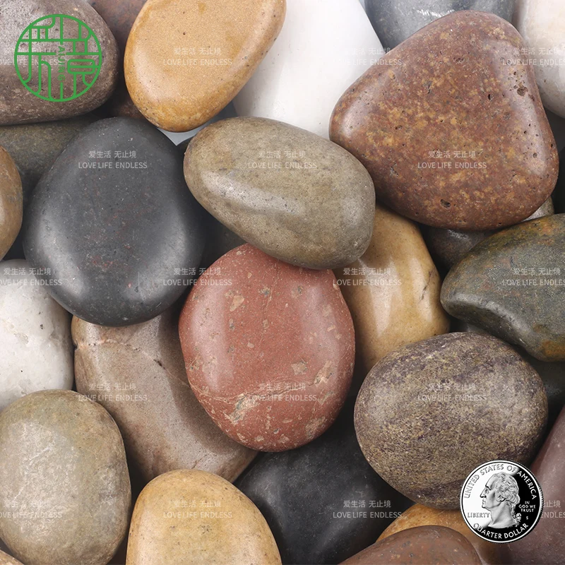 Polished pebble for paving road landscaping decoration courtyard stone