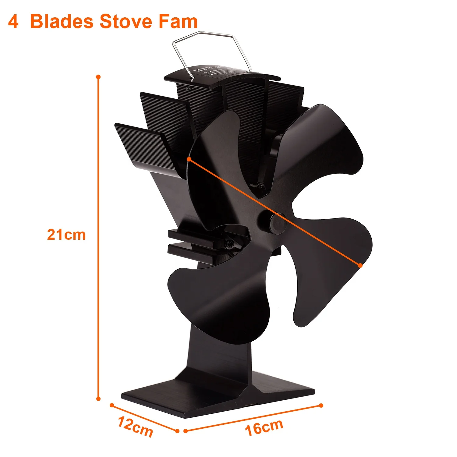 Heat Powered Wood Burning Stove Fan European Style Freestanding Fireplace Stove Fan