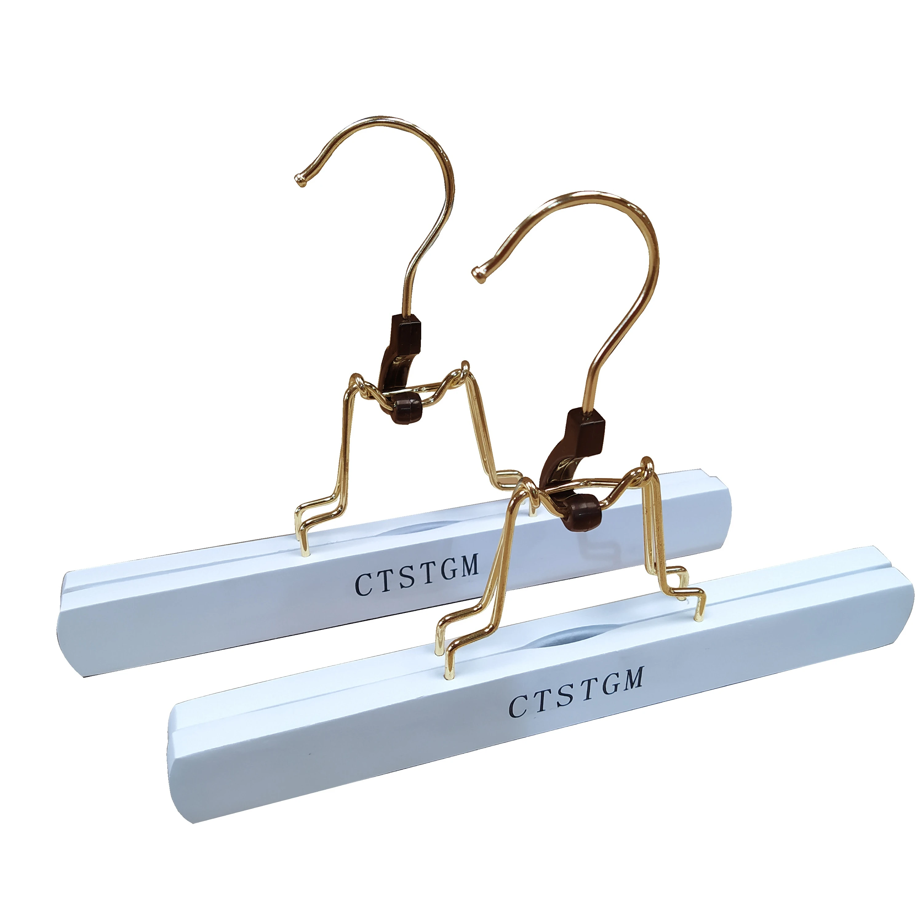 Custom logo the latest design solid wood hangers clothing skirt hair hangers for sale