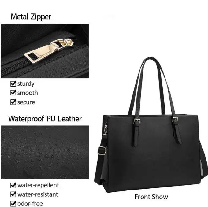 Fashion newest design hot selling lady women custom  PU polyester nylon canvas  tote bag for daily life office party