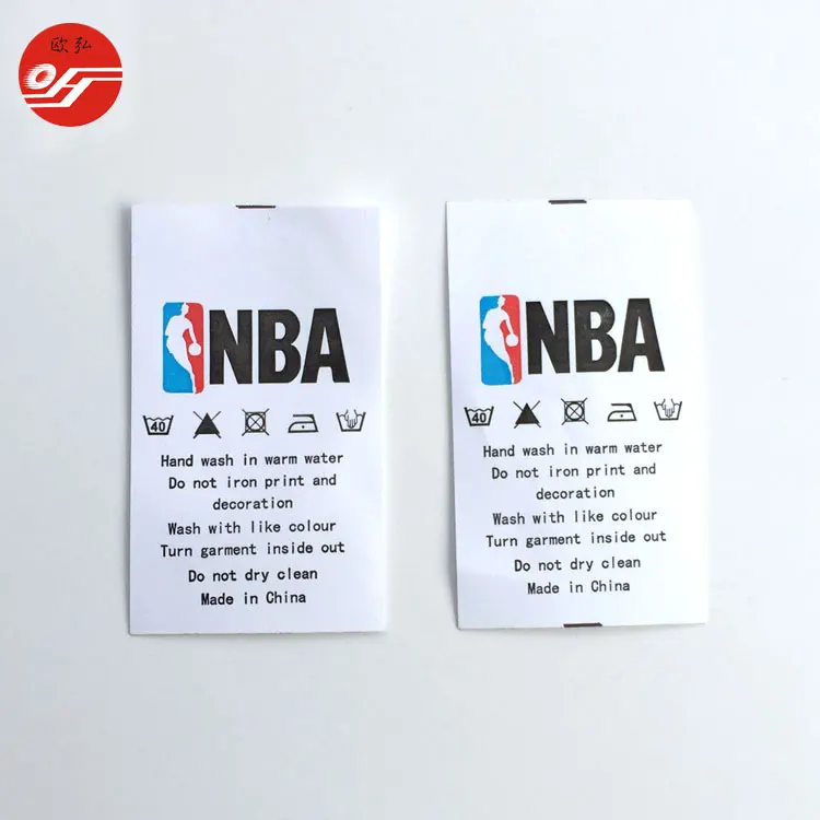 Garment Accessories silk screen printing custom washing care  satin label for clothing