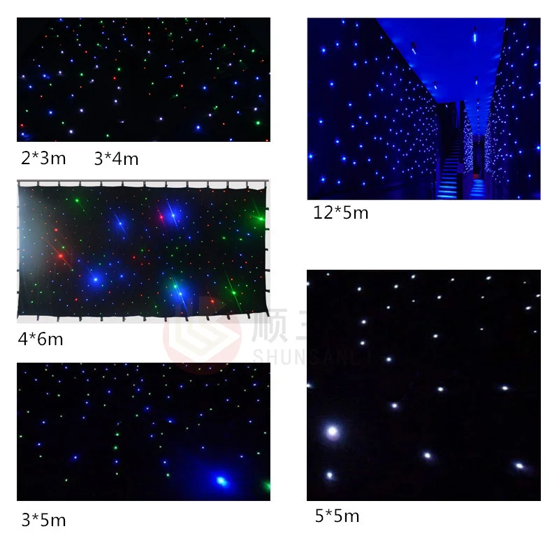 Promotions Star Moon Curtain Garland String Light LED Window Multi Color Curtain String Light