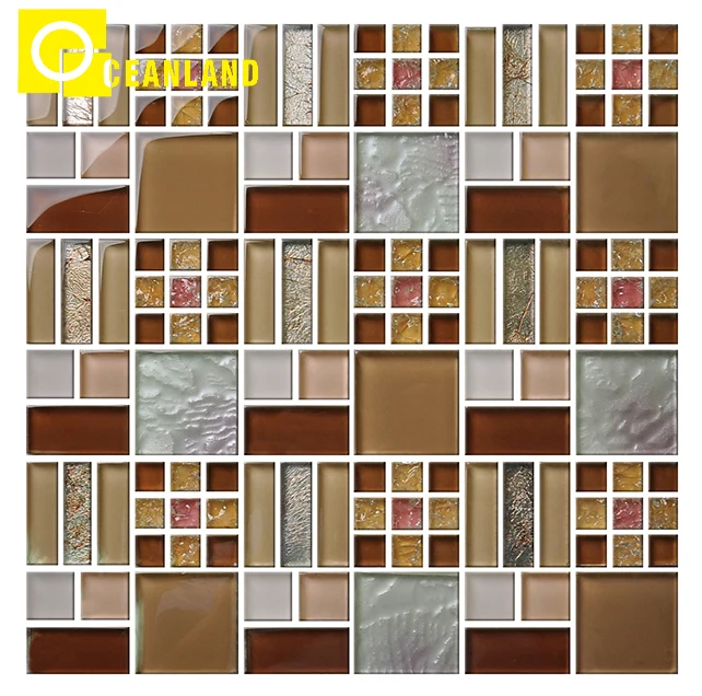 china supplier backsplash tiles kitchen crystal stone glass mosaic