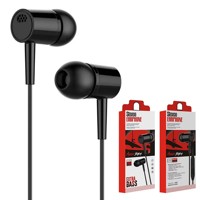 Universal Wired Headset Games Earphones 3.5MM In Ear Heavy Bass Stereo Earbuds With Mic For Iphone Huawei Xiaomi Vivo Oppo