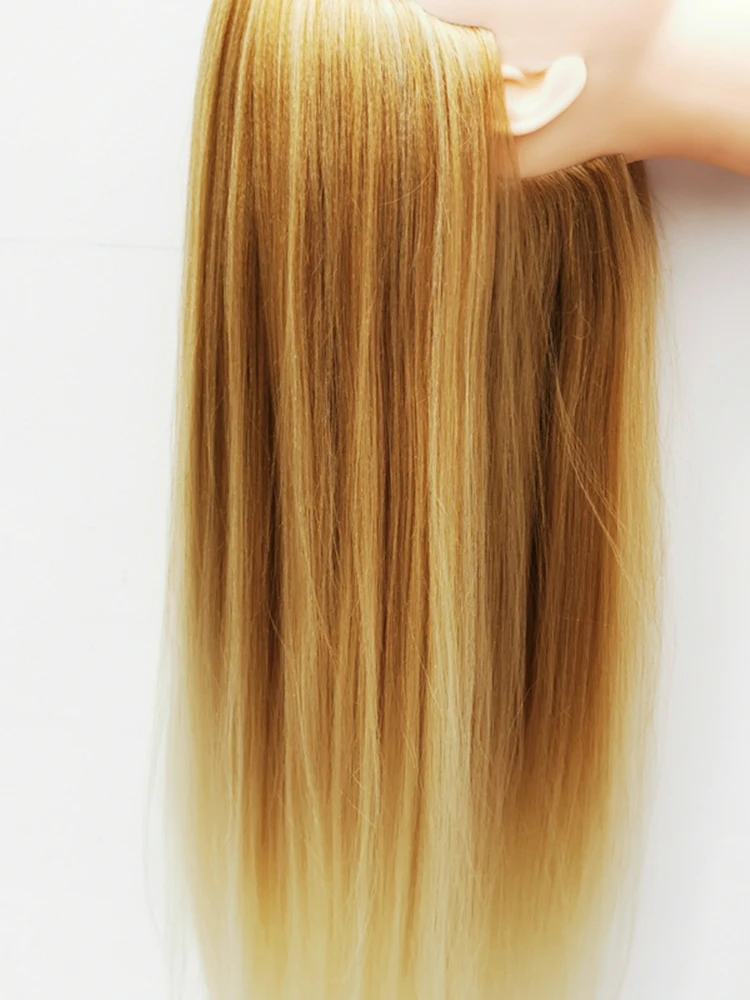 Заводская распродажа, Парикмахерская голова, светлый манекен с длинными волосами, манекен с синтетическими волосами, тренировочная голова