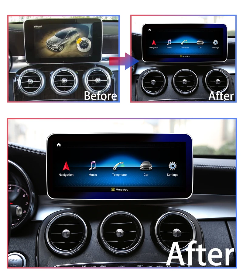 
android player for car Car Gps navigation radio 2 din for 2016-2018 Mercedes Benz GLC X253 Radio Player Car Radio 