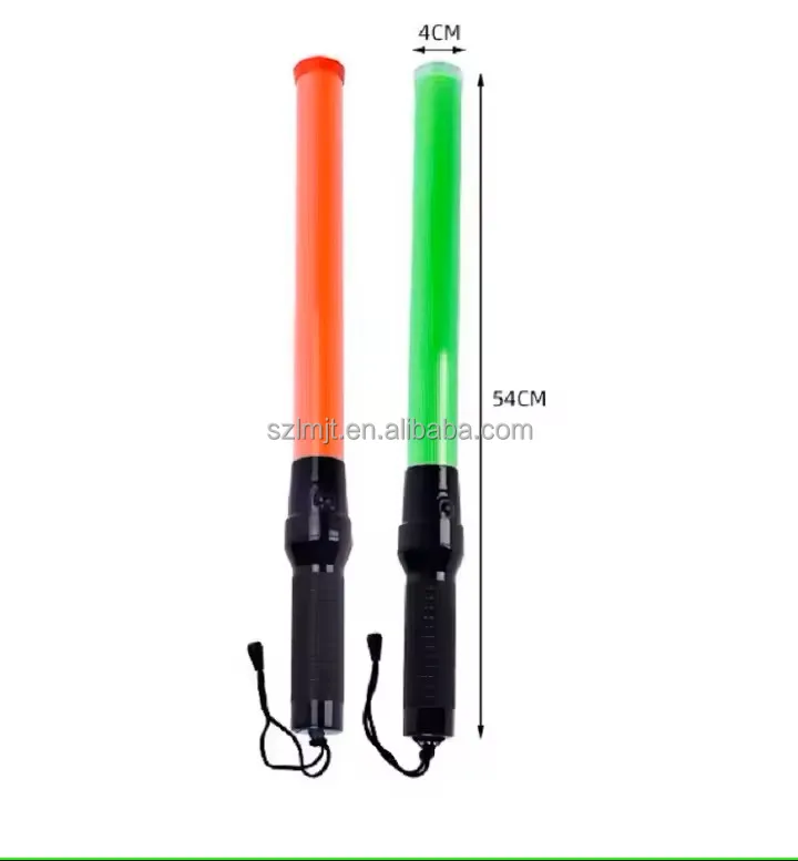 High Quality Torch Light 16 Inch LED Traffic Control Wands with 3 Flashing Modes Signal LED Flashing Light Traffic Warning Baton