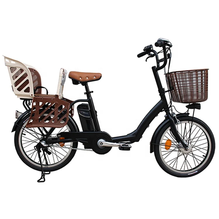 safety e bicycle with rear baby chair high quality Electric Bike with basket Inner3 speed with cheap price city e bike