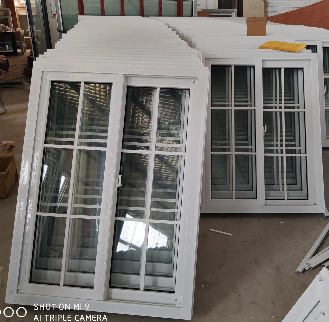 UPVC windows Double Glazing Sliding Window with Grill Design for Home