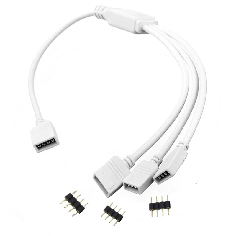 1 to 3 RGBW Extension Cable led stripe connectors 5pin 12mm