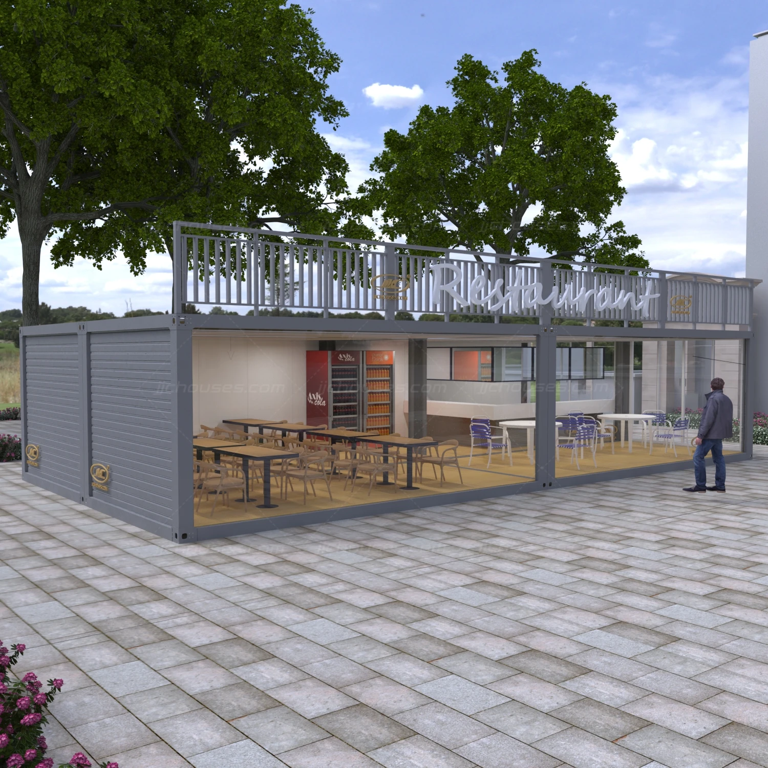 container houses for sale,prefabricated modular living pefab container restaurant house,German home model restaurant container