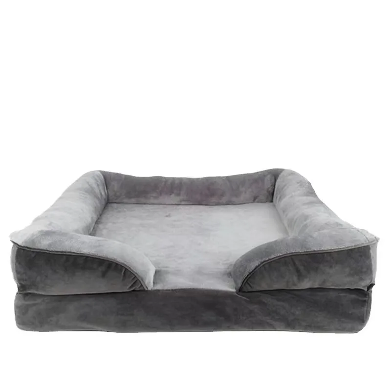 custom washable orthopedic memory foam anti slip bottom dog bed  with removable cover