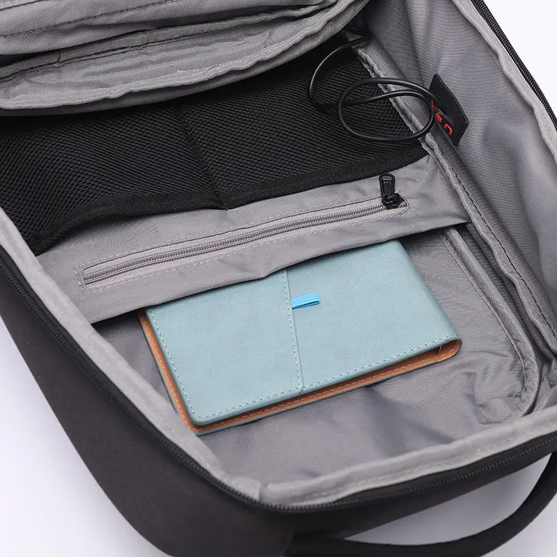 smell proof Custom Waterproof Convertible Slim New Black Mens Business Laptop computer Backpack Bag