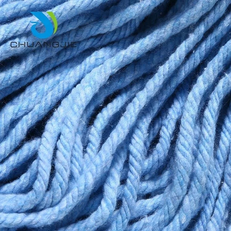 Wholesale Durable Floor Ceiling Cleaning Blue Cotton Polyest Synthetic Wet Mop Head