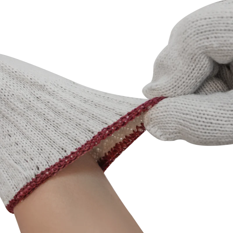 10 gauge work cotton yarn cheap white cotton knitted working gloves