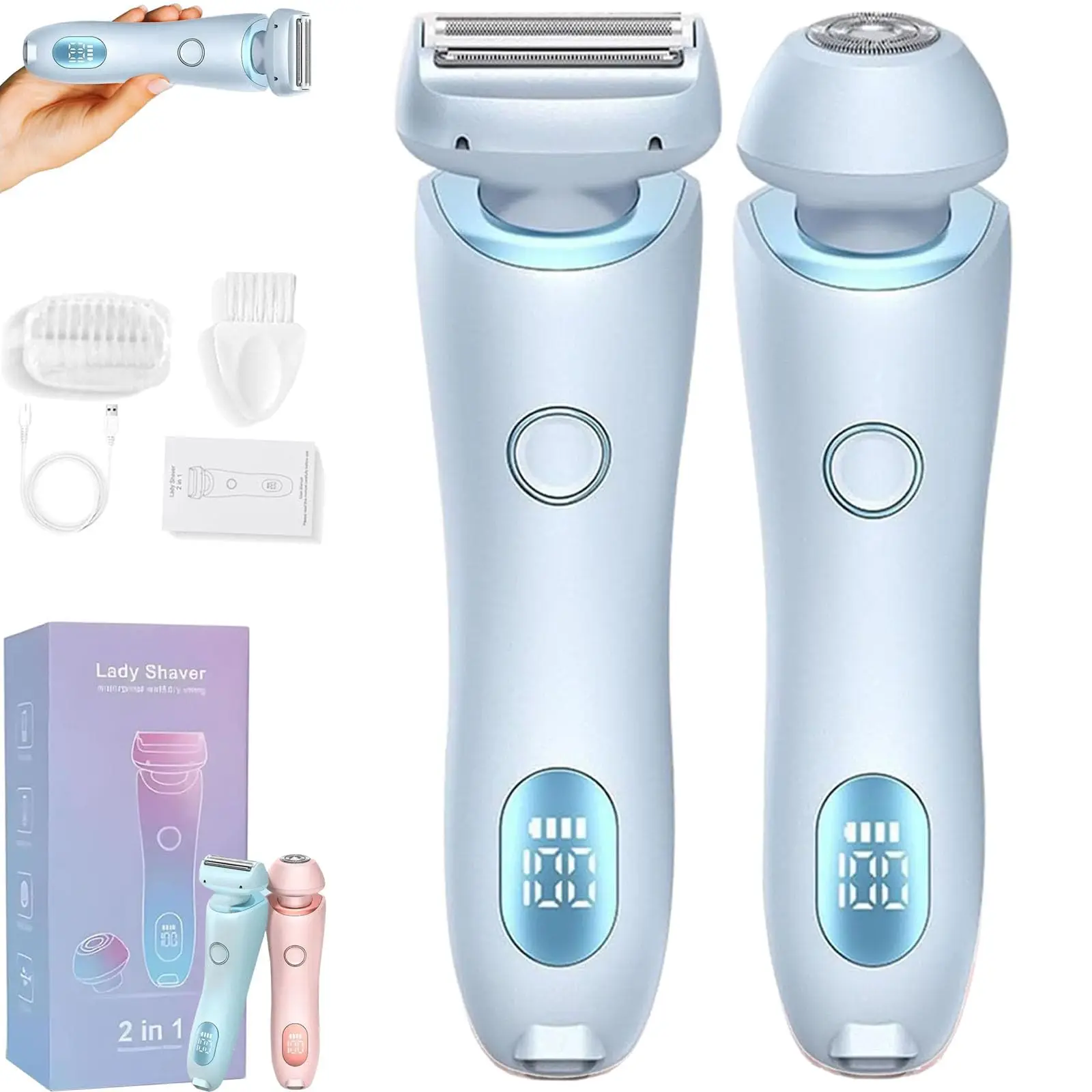 2 in 1 Hair Cutting Machine Electric Lady Private Part Women  Hair Shaver Trimmer Epilator