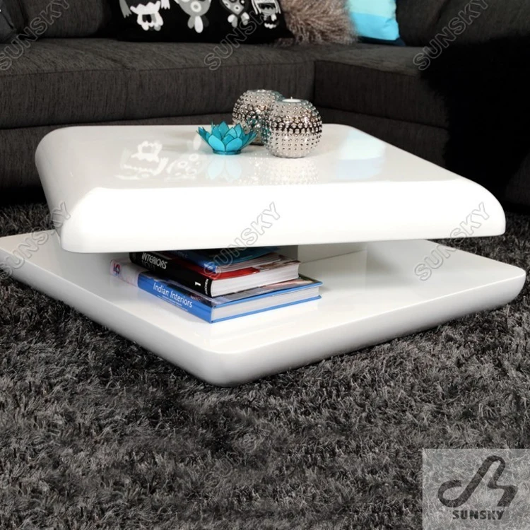 Уникальное украшение для гостиной 4248, вращающийся прямоугольный журнальный столик