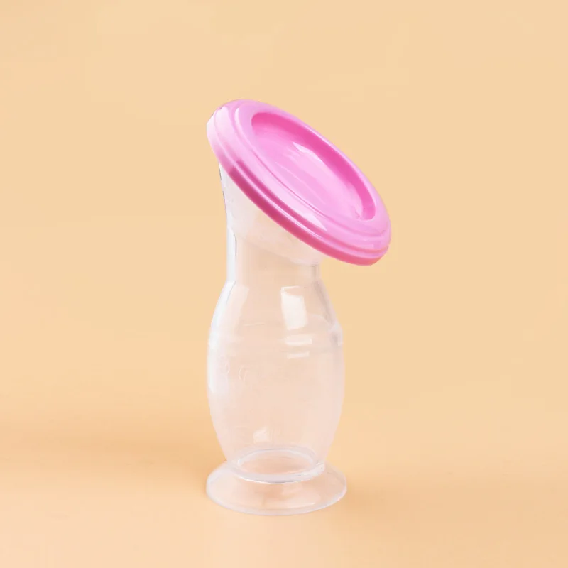 Hand free breast pump manual breast milk collection portable suction cup bottom milk collector non electric milking machine