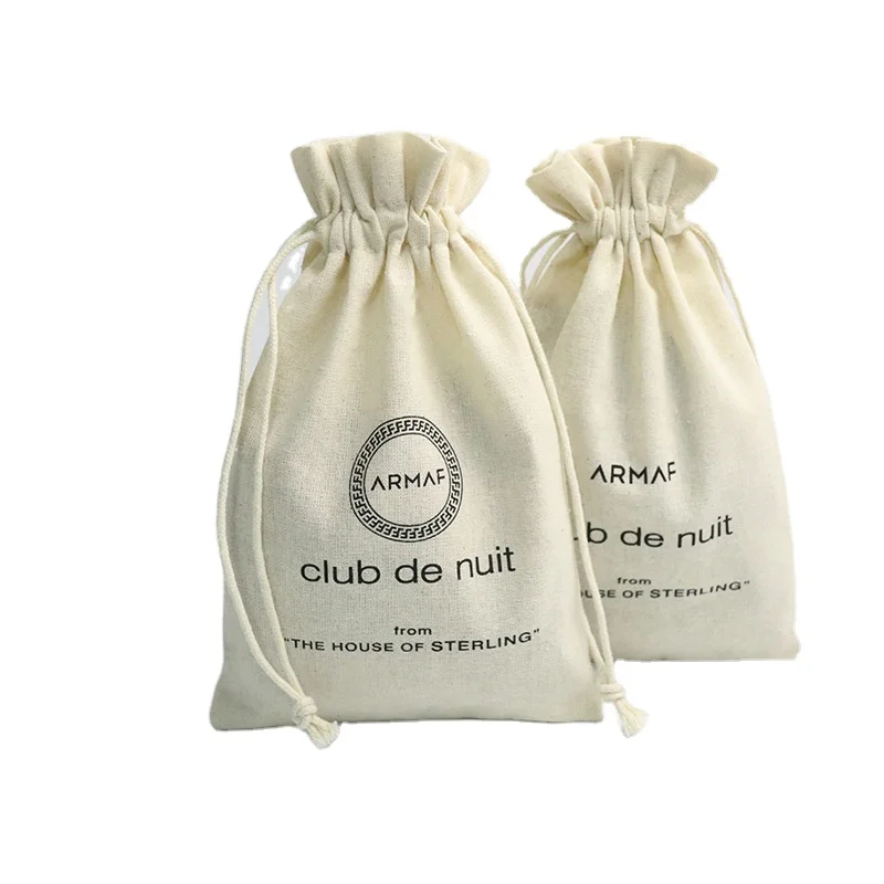 Manufacturer drawstring bag Small canvas cotton drawstring bag for Jewelry packaging