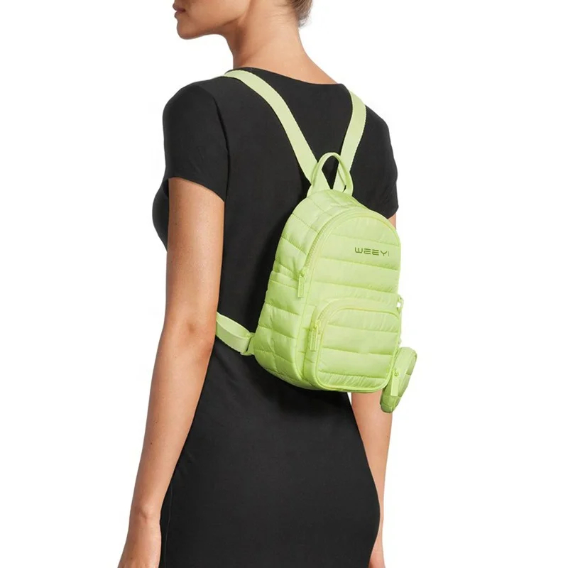 CHANGRONG Custom Fashion Soft Quilted Puffer Bag lightweight womens puffer backpack