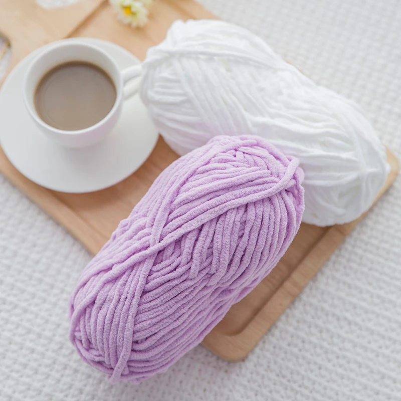 Оптовые цены детское одеяло Yarncrafts из 100% полиэстера крупная синель модная пряжа для ручного вязания