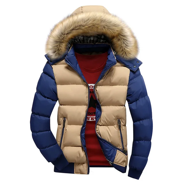 
2019 Brand New Winter Jacket Men Warm Down Jacket 9 Color Fashion Brand With Fur Hood Hat Men Outwear Coat Casual Thick Mens 4XL 