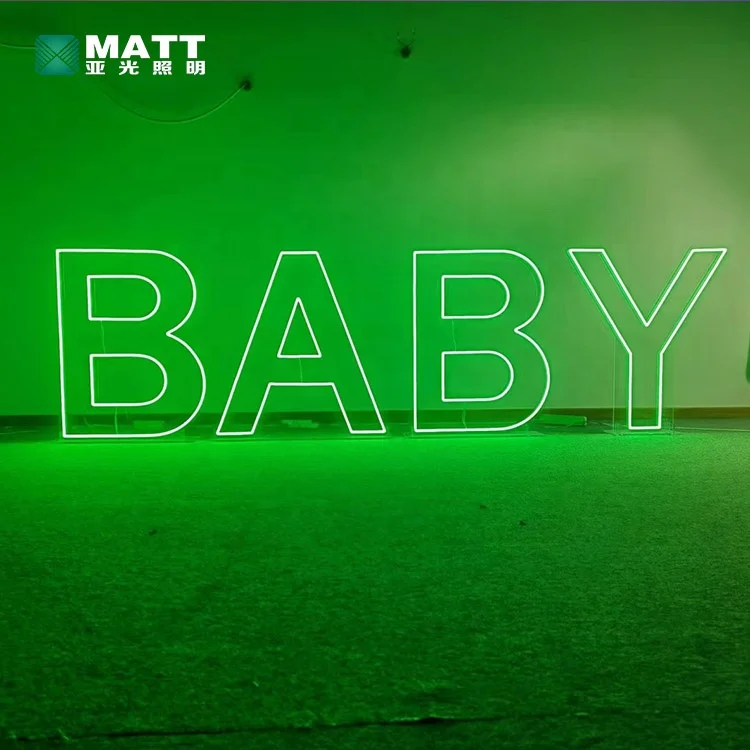 Matt Dropshipping 1FT 2FT 3FT 4FT Custom A to Z RGB light up letters neon sign for party supplies