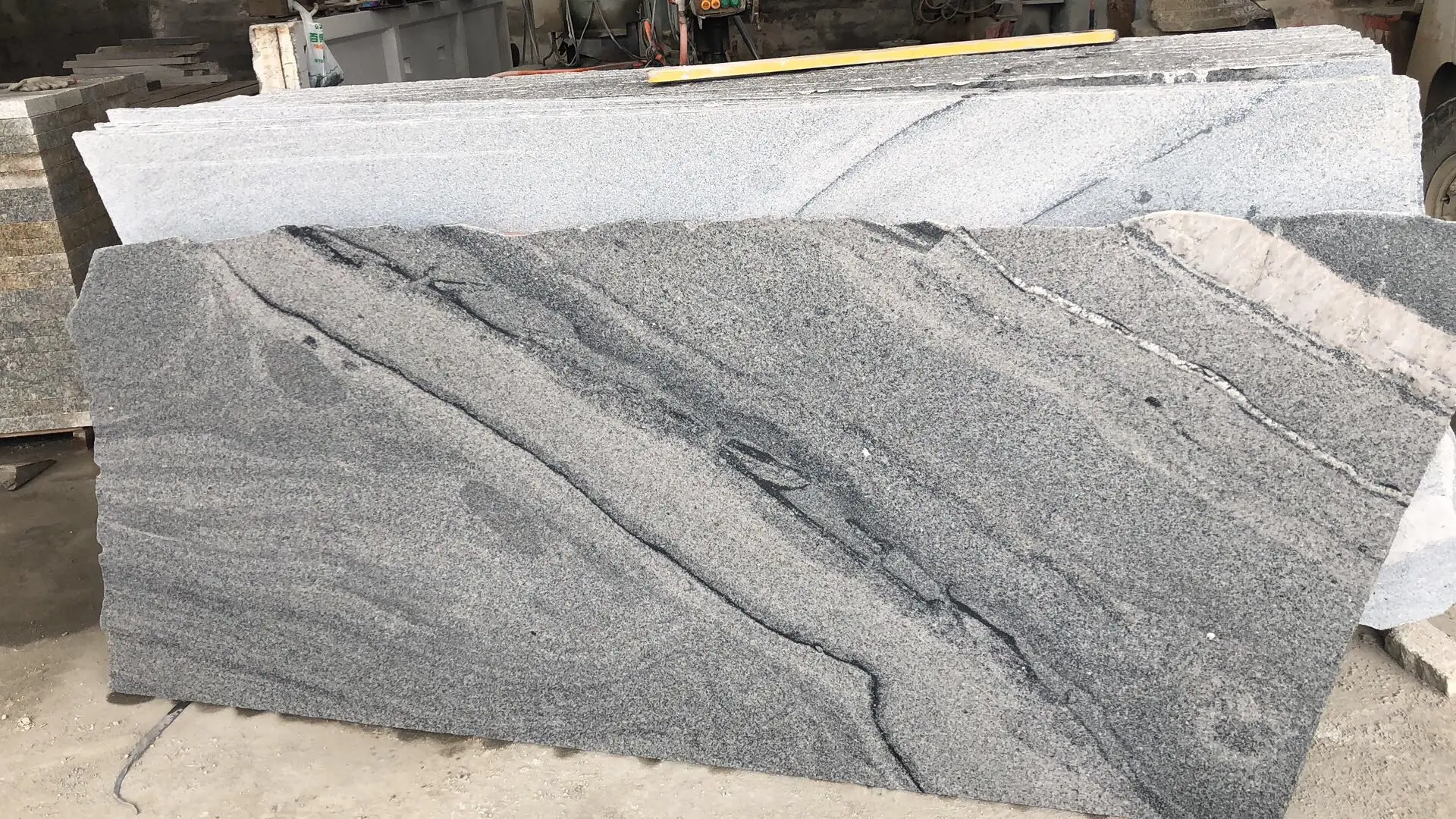 Polished Viscount white granite slab