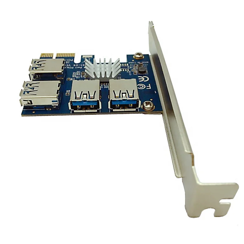  4 порта USB 3 0 Райзер-карта PCI-E от 1 до PCI Express 16X слот внешний адаптер PCIe порт множитель карты для майнинга