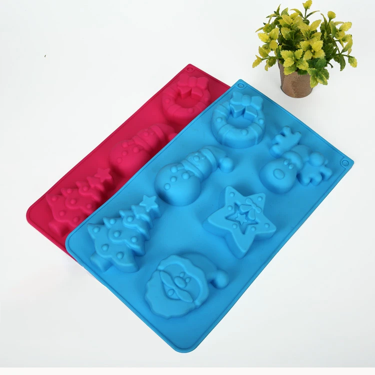 6 High Temperature Resistance Mold Christmas Bake Five-pointed Star Silicone Molds For Baking Cake