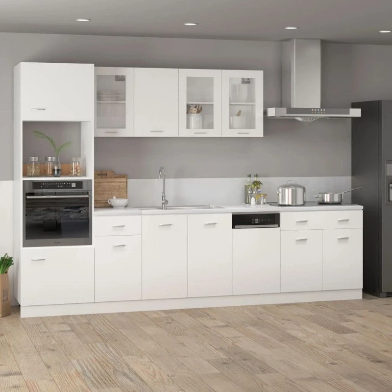 Cheap Modern Style Lacquer Kitchen Cabinets Grey and White Kitchens Laminate Kitchen Cabinets with Accessories
