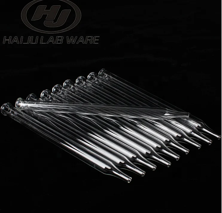 
HAIJU Factory Direct Selling Customizable Experimental Straight-tip Glass Graduated Dropper With Calibration For Lab 