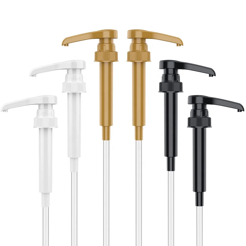 Manufacturer Wholesale Food Grade PP 8ml 10ml Black Golden Coffee Syrup Pump Dispenser Monin Syrup Pump Torani Syrup Pumps