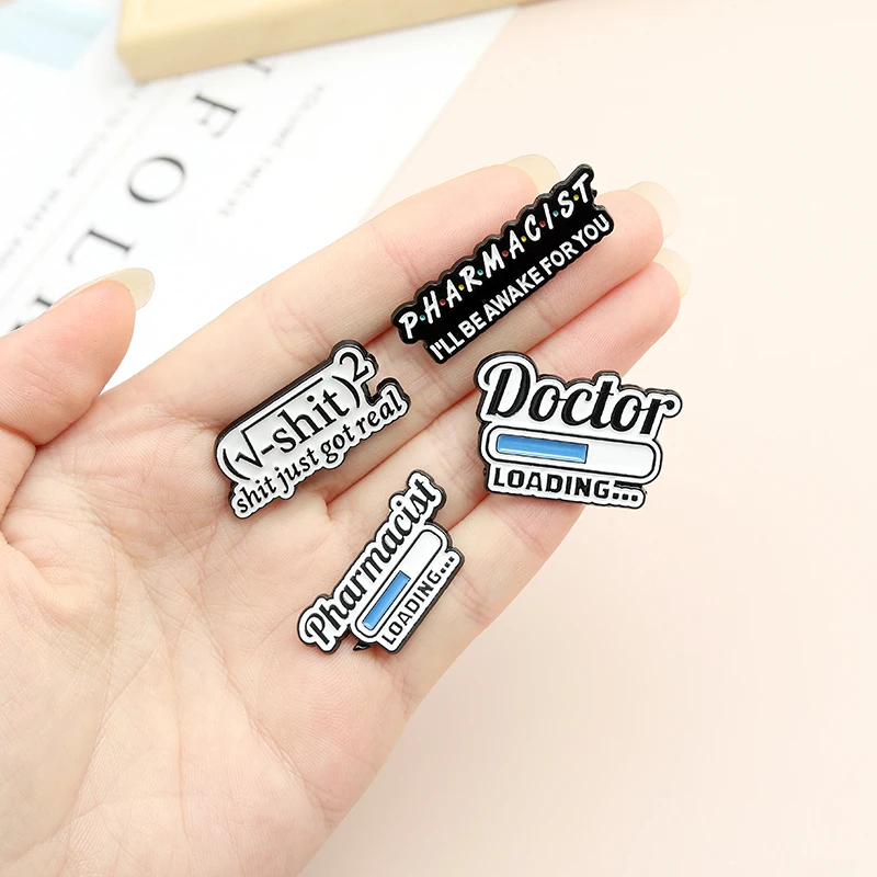 
Math Science Enamel Pin Custom Chemistry Pharmacist Equation Brooches Bag Lapel Pin Badges 