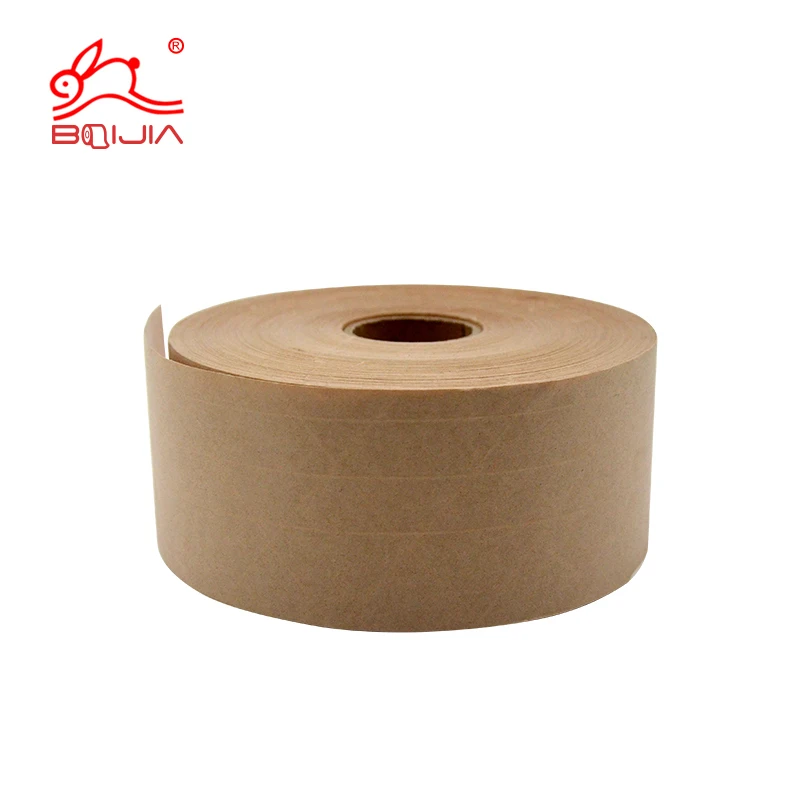 Factory direct Fiber reinforced gummed water activated kraft paper tape Customizable 16mm eco friendly gummed tape