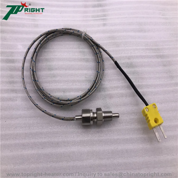 M6/M8 Screw K type thermocouple Temperature Detector 3 Wires Cable for Boiler Oven Temperature Controller