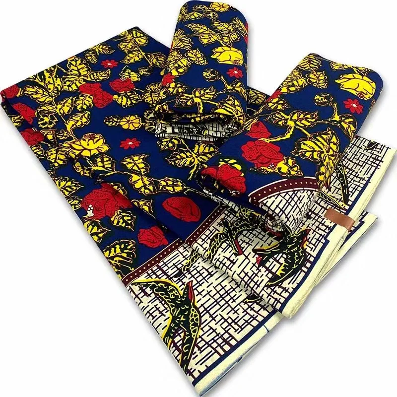 
6 ярдов, высокое качество 2021, новый дизайн, хлопковая ткань с Африканским принтом 