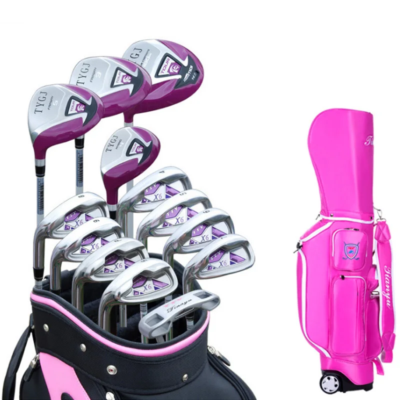 Left handed Golf clubs set for Women beginner 13clubs with standard bag, steel or graphite shaft for option
