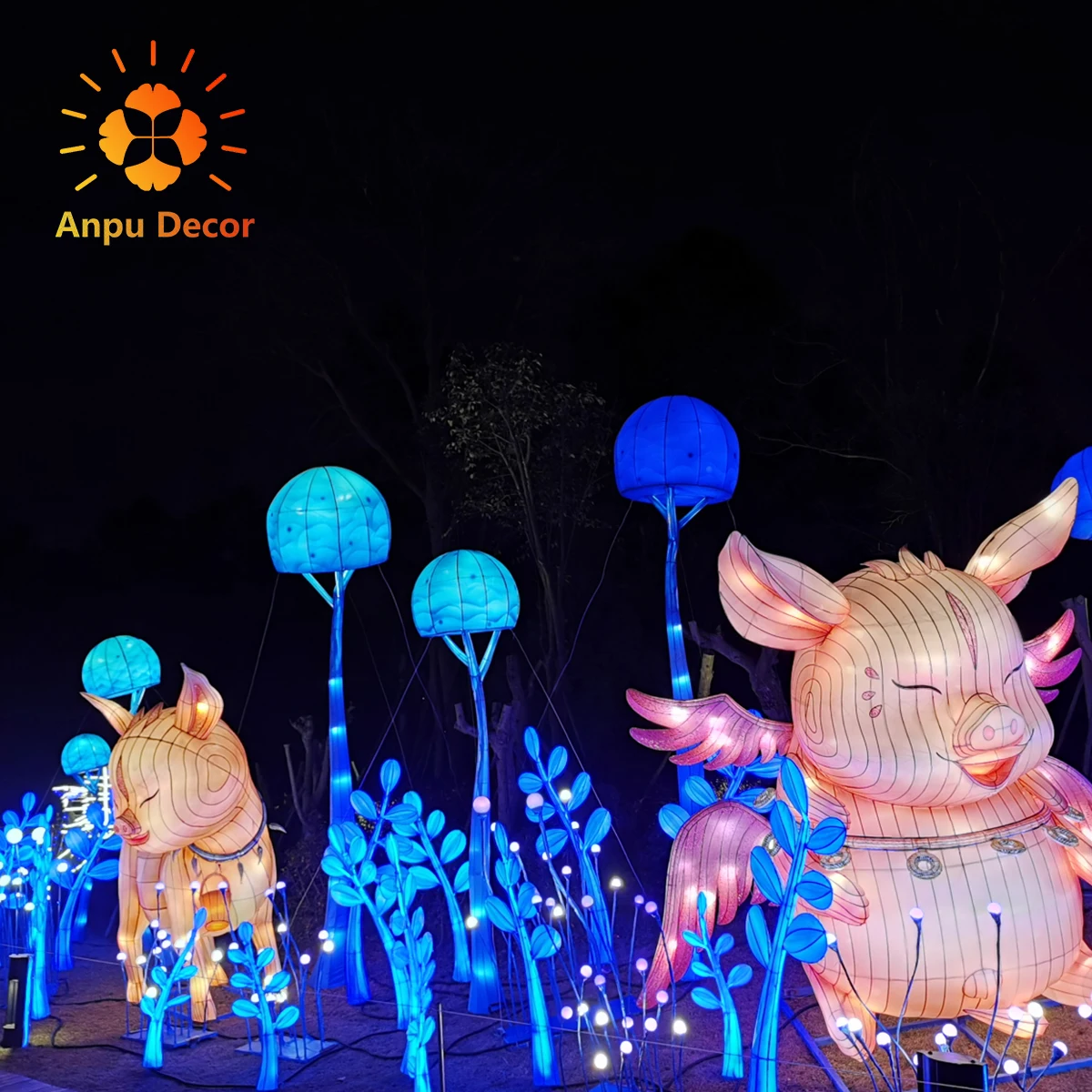 High Quality waterproof silk fabric red decorative giant dragon lantern asian chinese festival lanterns for outdoor