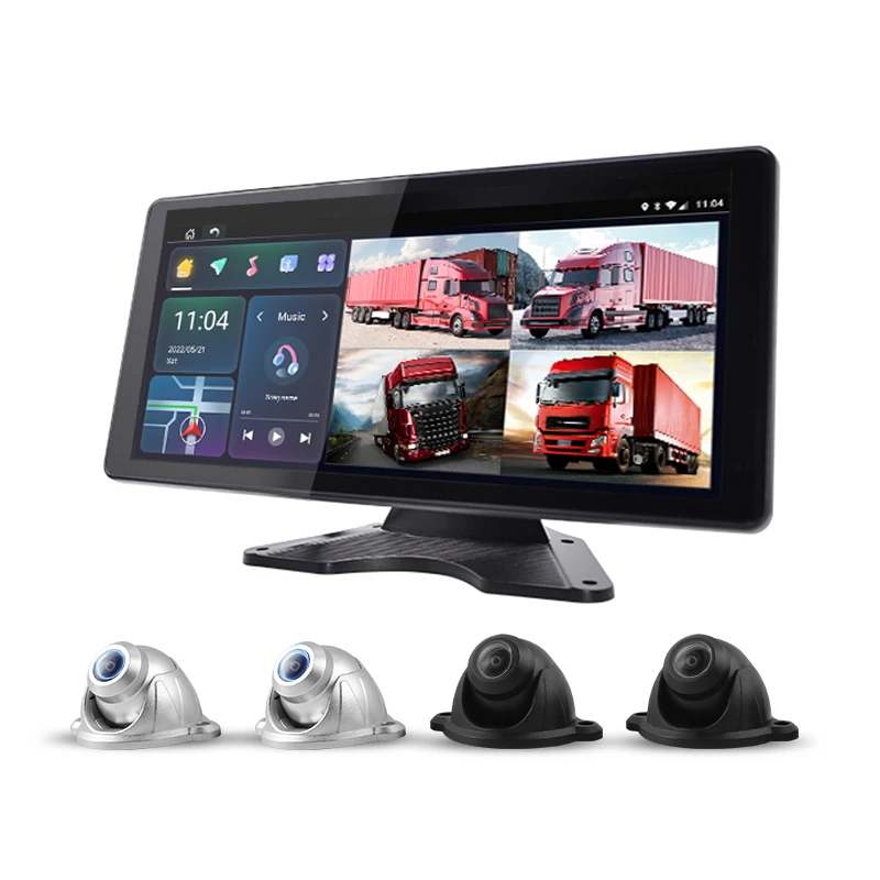 10.36 inches 4 CH AHD 1080P Truck Bus IPS Touch Screen 4G GPS Monitor DVR for Vehicle Truck